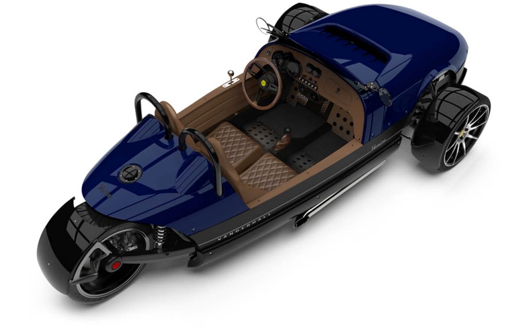 High Rear View of the Venice GTS in Royal Blue exterior